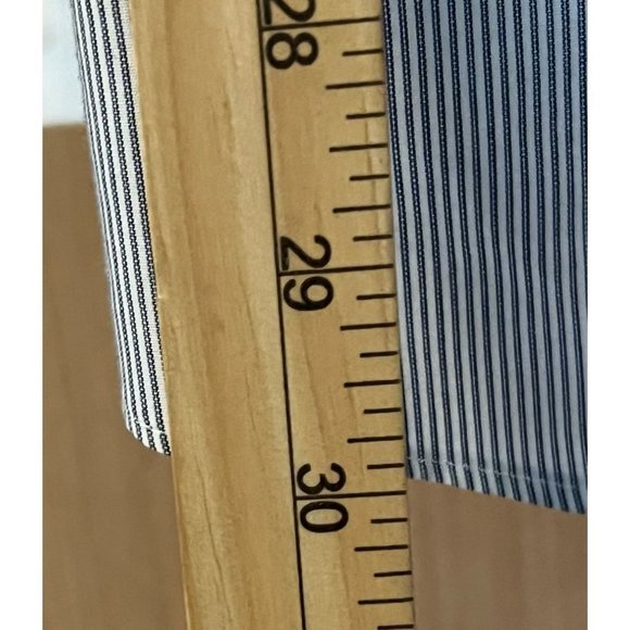 𝅺BROOK'S Brothers Regent men's blue & white striped dress shirt size 17 1/2-4/5 - Picture 8 of 9